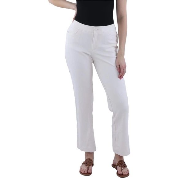 Anne Klein Womens Ivory Suit Separate Straight Leg Pants Trousers - Picture 1 of 4
